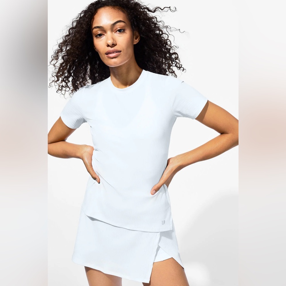 EleVen by Venus Williams Love to Love Rib Tee Bright White